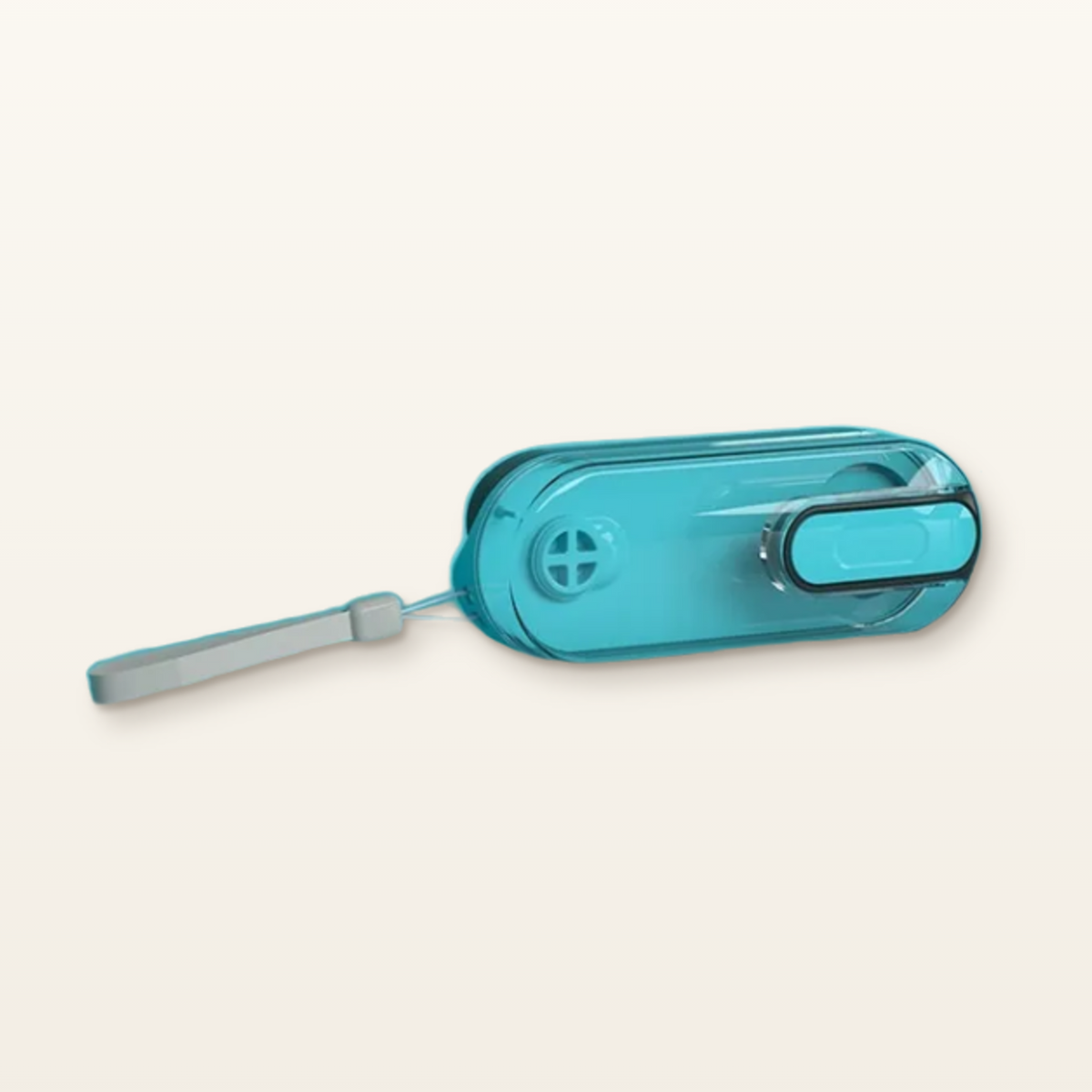 Blue PawTec Foldable Travel Water Bottle with strap