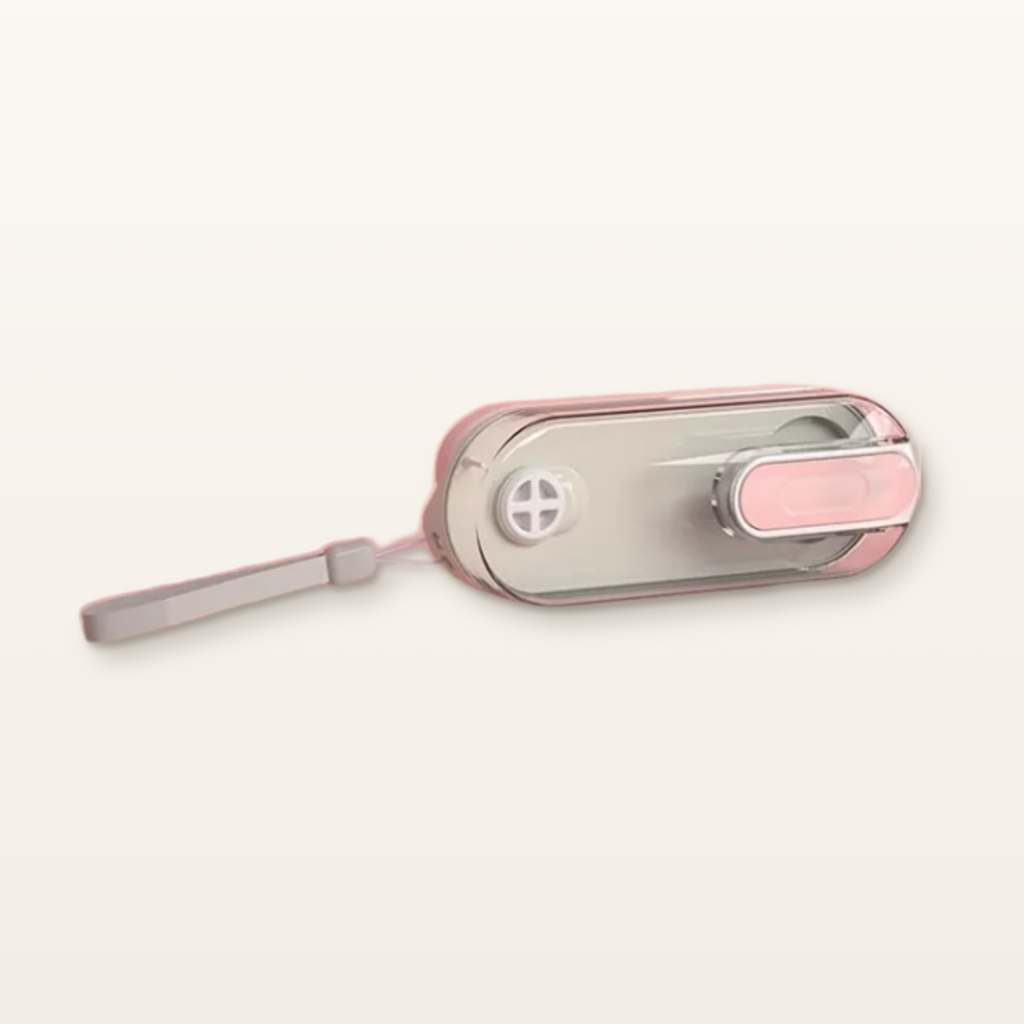Pink PawTec Foldable Travel Water Bottle with strap